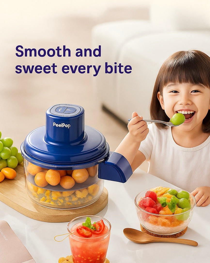PeelPop® Electric Fruit Peeler – Fast & Gentle Tool for Grapes, Berries & Small Fruits