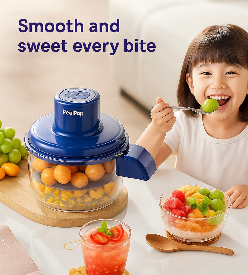 PeelPop® Electric Fruit Peeler – Fast & Gentle Tool for Grapes, Berries & Small Fruits
